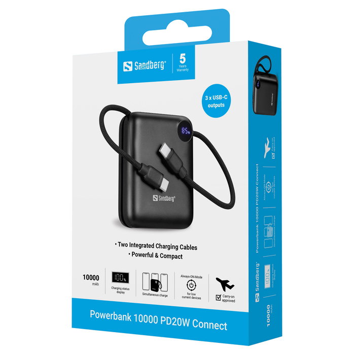 SANDBERG Powerbank 10000 PD20W Connect