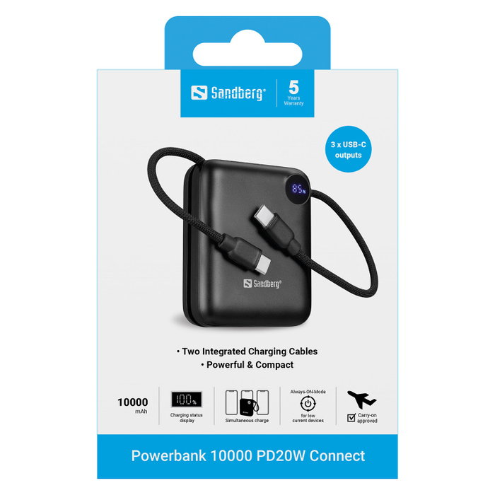 SANDBERG Powerbank 10000 PD20W Connect