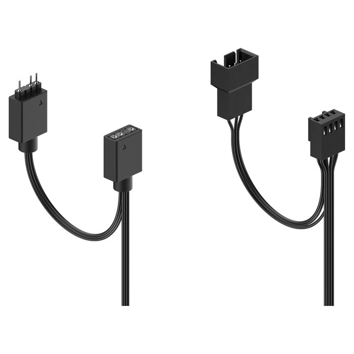 Fractal Design Aspect 12 RGB PWM - Pack de 3 ventiladores de 120 mm, Negro