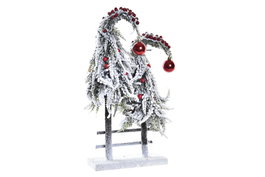 DKD Home Decor Árbol de Navidad Nevado Blanco con LED 45cm