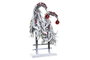 DKD Home Decor Árbol de Navidad Nevado Blanco con LED 45cm