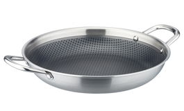 GSW Cacerola Gastro Tradicio Inoxidable 32x6 cm Antiadherente VITAFLON®QUARZIT sin PFAS Apta Inducción 4 Unidades