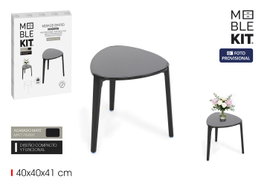 Inde Mesa de Centro de Madera en Color Black - 41.2 cm Largo x 49.4 cm Alto x 8.4 cm Ancho (4 Unidades)