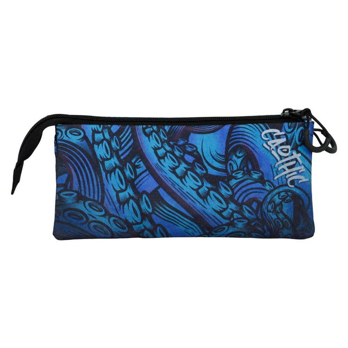 Pro-Dg Portatodo Triple FAN 2.0 Caothic PRO-DG Azul Estuche Rectangular con 3 Compartimentos, Cierre Cremallera, Poliéster