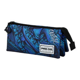 Pro-Dg Portatodo Triple FAN 2.0 Caothic PRO-DG Azul Estuche Rectangular con 3 Compartimentos, Cierre Cremallera, Poliéster