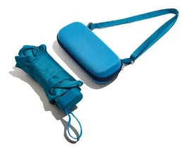 Muitomas Paraguas Compacto con Funda Azul