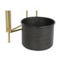DKD Home Decor Macetero de Metal Dorado 30x21x80 cm