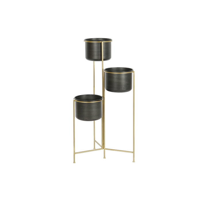 DKD Home Decor Macetero de Metal Dorado 30x21x80 cm DKD Home Decor Macetero de Metal Dorado 30x21x80 cm