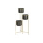 DKD Home Decor Macetero de Metal Dorado 30x21x80 cm