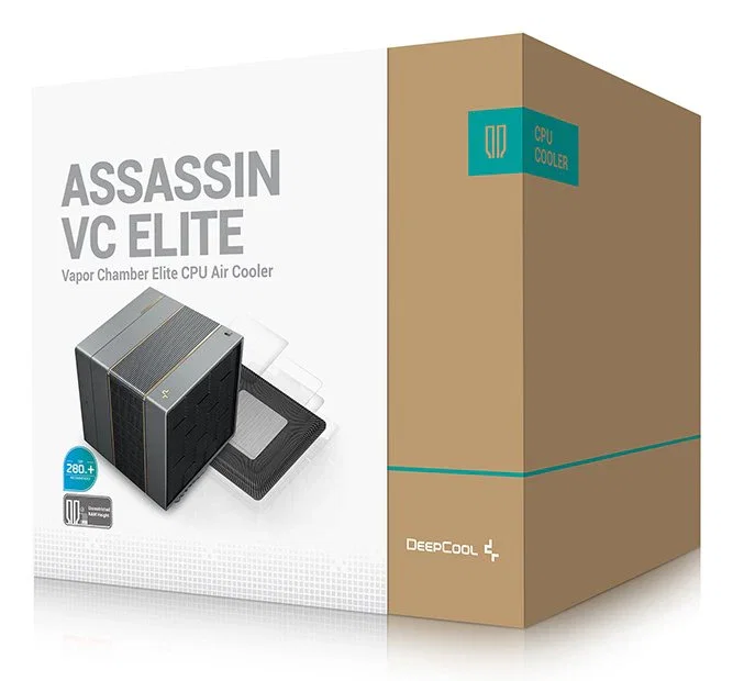 DeepCool ASSASSIN VC ELITE Refrigerador de Aire para CPU, 120/140 mm, Negro, Compatible con Intel LGA1851/1700/1200 y AMD AM5/AM4, 7 Tubos de Calor, TDP 300W