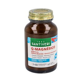 SANTIVERI Q-Magnesico 88 Comprimidos - Complemento alimenticio con magnesio para músculos y sistema nervioso, apto veganos