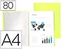 Liderpapel Carpeta Escaparate 80 Fundas Polipropileno DIN A4 Amarillo Fluor Opaco