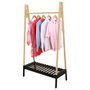 Home Deco Factory Perchero Barra con Zapatero Negro