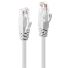 Lindy 48097 Cable de Red 10 m Cat6 U/UTP, Blanco, Conectores RJ-45 Macho Chapados en Oro