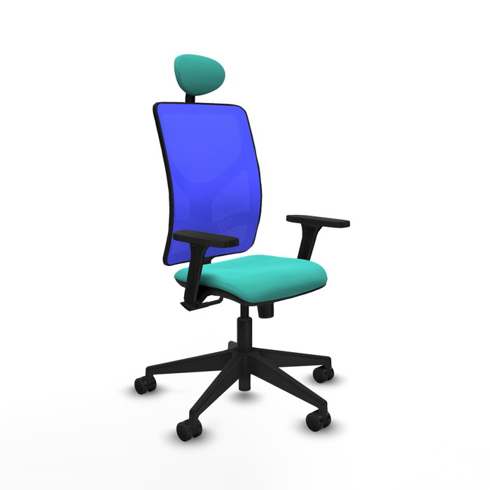 PIQUERAS Y CRESPO Silla de oficina Motilla con mecanismo Sincro, Turquesa y Azul PIQUERAS Y CRESPO Silla de oficina Motilla con mecanismo Sincro, Turquesa y Azul
