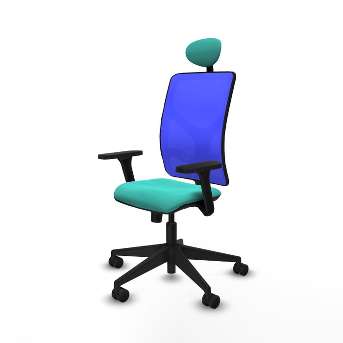 PIQUERAS Y CRESPO Silla de oficina Motilla con mecanismo Sincro, Turquesa y Azul PIQUERAS Y CRESPO Silla de oficina Motilla con mecanismo Sincro, Turquesa y Azul