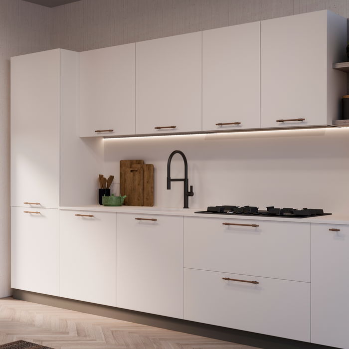 Emuca Lote de 5 tiradores para mueble Riad, L168mm, intereje 128mm, Aluminio, Bronce