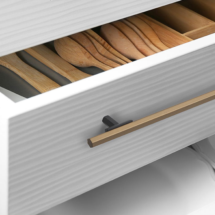 Emuca Lote de 5 tiradores para mueble Riad, L168mm, intereje 128mm, Aluminio, Bronce