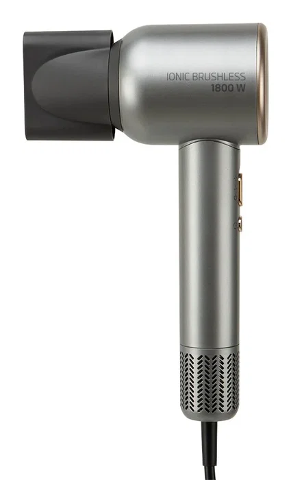 Orbegozo SE 1880 Secador Pelo Profesional 1800W Iónico Brushless 110.000 RPM con 3 Accesorios Magnéticos, Difusor, 3 Niveles Calor, 2 Velocidades, Color Gris Plata