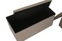 DKD Home Decor Caja de Almacenaje Otomano Beige Plegable
