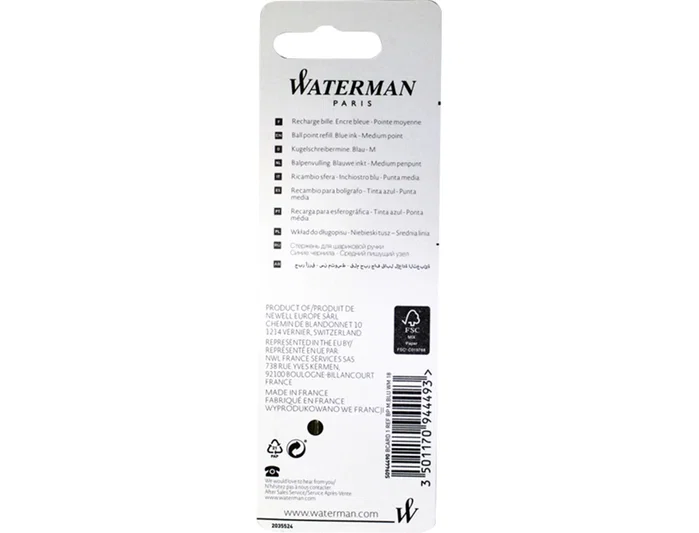 Waterman Recambio Punta Normal Azul Waterman Recambio Punta Normal Azul
