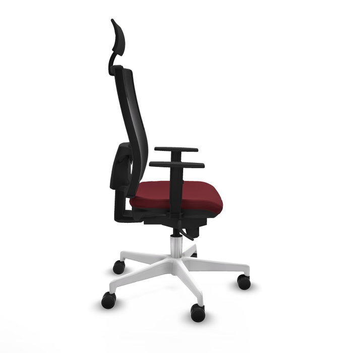 PIQUERAS Y CRESPO Silla de oficina Horna con mecanismo Sincro, Granate y Negro PIQUERAS Y CRESPO Silla de oficina Horna con mecanismo Sincro, Granate y Negro