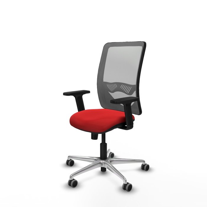 PIQUERAS Y CRESPO Silla de oficina Zulema con Mecanismo Sincro, Rojo y Gris PIQUERAS Y CRESPO Silla de oficina Zulema con Mecanismo Sincro, Rojo y Gris