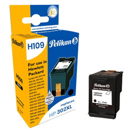 Pelikan Cartucho de Tinta Compatible HP 302XL (F6U68AE) Negro
