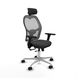 PIQUERAS Y CRESPO Silla de oficina Jorquera con mecanismo Sincro/Traslack Gris