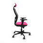PIQUERAS Y CRESPO Silla de oficina Jorquera con mecanismo Sincro, Rosa y Gris