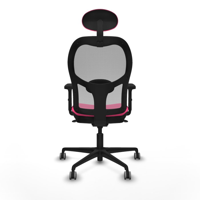 PIQUERAS Y CRESPO Silla de oficina Jorquera con mecanismo Sincro, Rosa y Gris