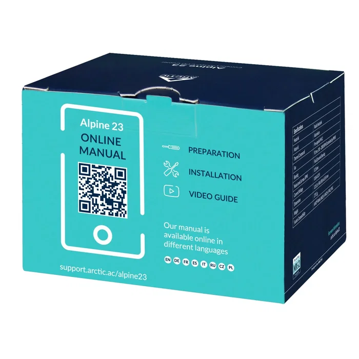 Arctic Alpine 23 - Disipador de CPU Compacto para AMD, Ventilador de 92mm (9 cm), Compatible con Sockets AM4 y AM5, PWM, Aluminio Negro