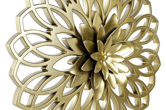 DKD Home Decor Set de 4 Piezas de Decoración de Pared en Dorado y Champán