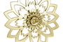 DKD Home Decor Set de 4 Piezas de Decoración de Pared en Dorado y Champán