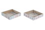 DKD Home Decor Servilletero MDF y Metal Casablanca 2022 Surtido de 2