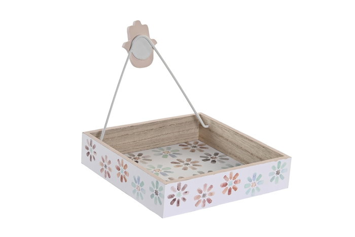 DKD Home Decor Servilletero MDF y Metal Casablanca 2022 Surtido de 2