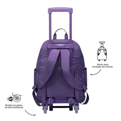 Totto Mochila Escolar con Ruedas MA03TKI003-23100-Z1V Azul Marino, Compartimento PC 14", 27L