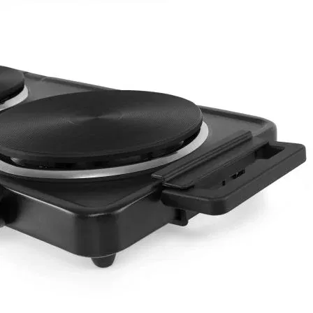 Orbegozo Cocina Eléctrica PE2855 con 2 Placas de 155mm y 185mm, 1000W - 1500W, 2500W Total