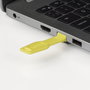 LINDY 47900 Bloqueador de Puerto con Llave de Seguridad RJ-45, Material ABS, Color Amarillo, 10 Piezas