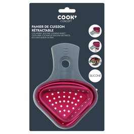 Cook Concept Cesta para Cocinar Retráctil de Silicona para Cocinar y Escurrir Alimentos