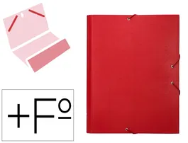 Liderpapel Carpeta Clasificadora Folio Prolongado Cartón Forrado 12 Departamentos Color Rojo