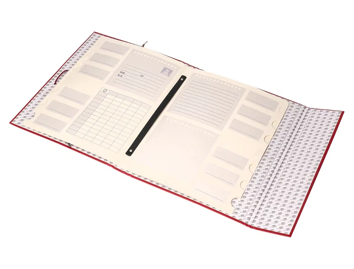 Liderpapel Carpeta Clasificadora Folio Prolongado Cartón Forrado 12 Departamentos Color Rojo