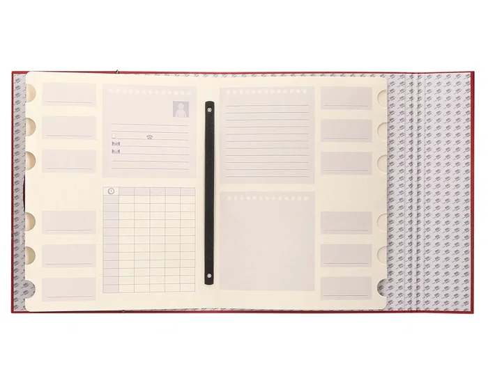 Liderpapel Carpeta Clasificadora Folio Prolongado Cartón Forrado 12 Departamentos Color Rojo