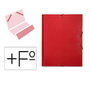 Liderpapel Carpeta clasificadora 12 departamentos folio prolongado rojo