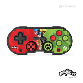 HYPERKIN Gamepad Inalámbrico Pixel Art para Nintendo Switch/Switch Lite/Switch OLED, Bluetooth, Color Verde y Rojo, Alcance 9 m