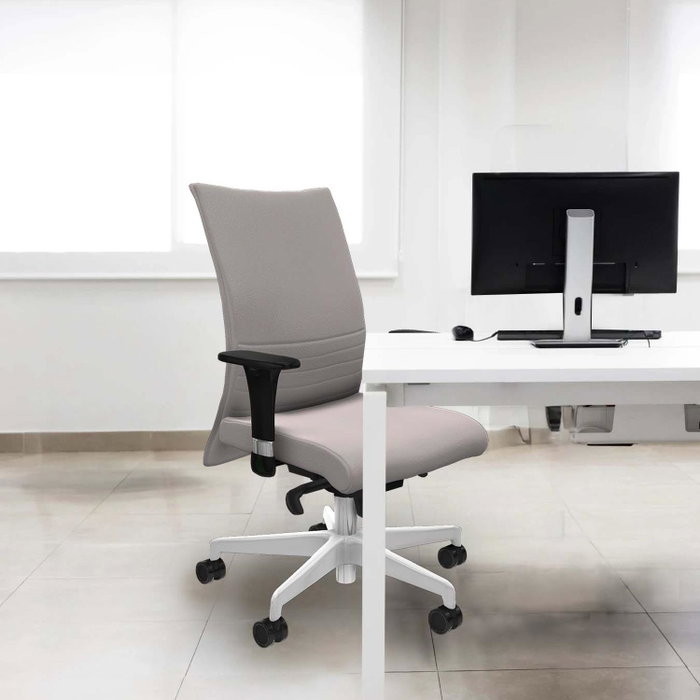 PIQUERAS Y CRESPO Silla Albacete confidente con mecanismo Sincro, Similpiel Blanco PIQUERAS Y CRESPO Silla Albacete confidente con mecanismo Sincro, Similpiel Blanco