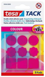 Almohadilla Adhesiva Tesa Tack Rosa 9 Unidades (Set de 20)