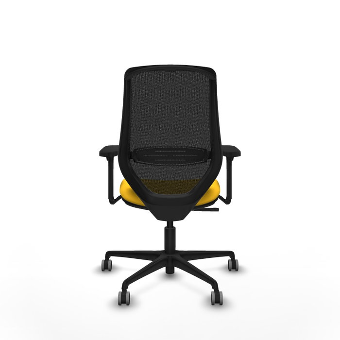 PIQUERAS Y CRESPO Silla de oficina Mardos con mecanismo Sincro, Amarillo y Negro