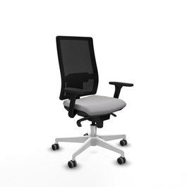 PIQUERAS Y CRESPO Silla de oficina Horna con mecanismo Sincro, Gris claro y Negro
