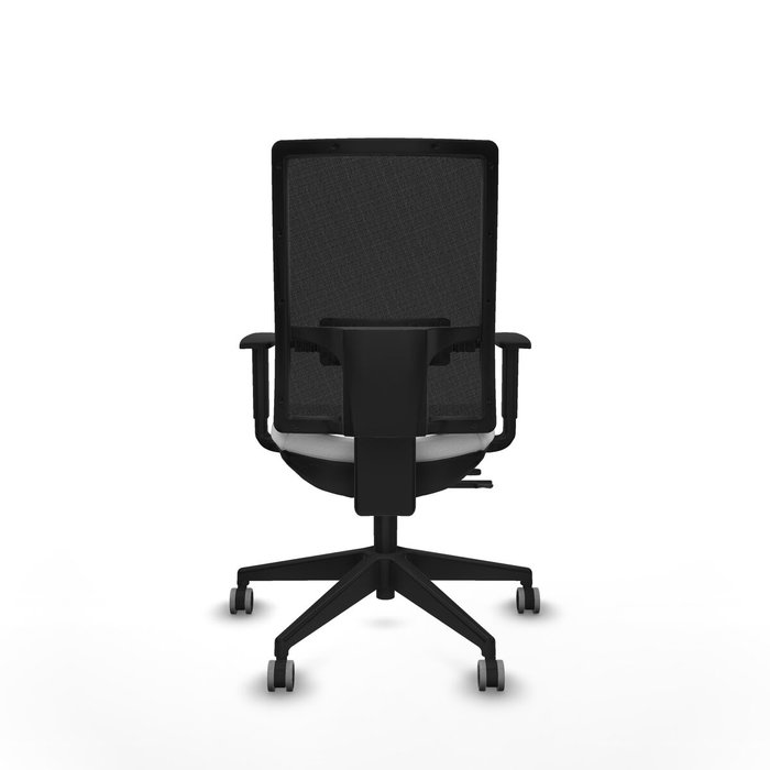 PIQUERAS Y CRESPO Silla de oficina Horna con mecanismo Sincro/Traslack, Blanco y Negro